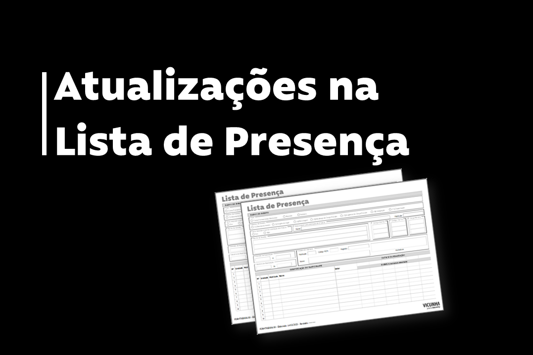 Treinamentos: Veja as atualizações na Lista de Presença